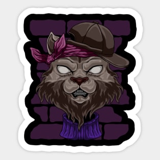 fashion cat street art Sticker